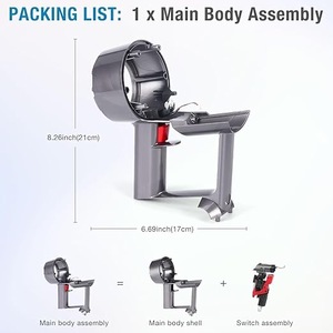 Pièce de rechange compatible pour l'assemblage du corps principal du Dysoner <span class=keywords><strong>V11</strong></span> SV14, pièce de rechange 970142-01, plastique, moteur électrique, aspiration d'animaux - Product Image 4