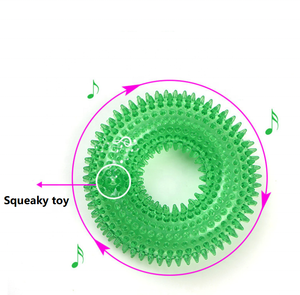 Jouets à mâcher durables pour chiens, nettoyage dentaire, Non toxique, caoutchouc TPR naturel, jouets pour chiots, <span class=keywords><strong>anneau</strong></span> en cristal - Product Image 5