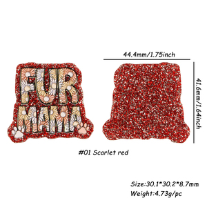 Venta al por mayor a granel fácil de tirar hebilla acrílico Focal cuentas mamá ropa DIY dijes con cuentas llaveros insignia titular Accesorios - Product Image 2