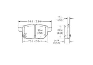 D1354 má phanh: Bán kim loại, Tương thích với Suzuki ciaz quốc gia V/vi, tiếng ồn thấp và chịu mài mòn. - Product Image 6