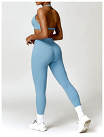 Offre Spéciale Ensemble 4 Pièces Sport Fitness Grande Taille Femme, Legging de Course Taille Haute Manches Longues et Ensemble Yoga Entraînement