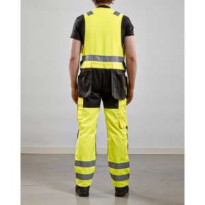 BLAKLADER - 265318043399D104 Hi-Vis sleeveless <b>overall</b> Yellow/<b>Black</b> - EAN 7330509364703 HI-VIS WORKWEAR - Product Image 3