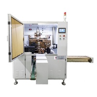 Machine d'impression rotative entièrement automatique 1 couleur avec système de traitement à la flamme et de polymérisation UV pour bouteilles, bouchons, gobelets et cylindres en plastique