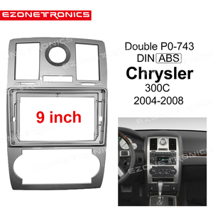 Accessoire de voiture en gros 9 "panneau de façade Radio vidéo pour Chrysler <span class=keywords><strong>300C</strong></span> 2004-2008 cadre de lecteur audio multimédia panneau de kit Dah de voiture - Product Image 2