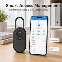 Cassetta Portachiavi Intelligente KB3F con Impronta Digitale Biometrica, Cassetta di Sicurezza per Chiavi per Airbnb, Impermeabile IP65 per Esterni, Controllo tramite App, Scatola Elettronica per la Conservazione delle Chiavi