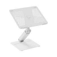 Stands Laptop Ergonomis Portabel Lipat dari Baja, Dapat Disesuaikan Tingginya, untuk Laptop 11-17 inci