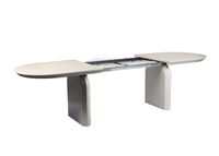 Table à manger extensible de luxe moderne en pierre frittée de 3 m, grande capacité 10-12 places, avec double extension papillon, vente en gros Chine