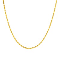 Colliers ras du cou en acier inoxydable plaqué or 18 carats PVD étanche, chaînes torsadées en os de serpent, chaînes en boîte pour la fabrication de bijoux