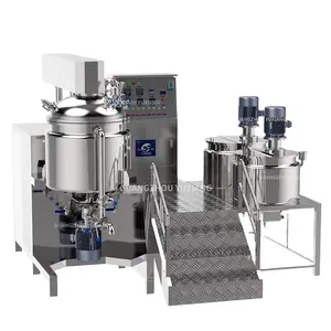 Hydraulic Lifting Cover Homogenizer Emulsions Batch Reactor Temperature Control Vacuum Emulsifying Mixer