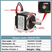 Micro 28 Hybrid 2-Phasen Schrittmotor-Kit 0,1N/0,06/0,13N TB6600 Treiber SMD-Dosiermaschine 2 Jahre Garantie