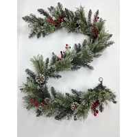Décorations de Noël Artificielle PE Pin Aiguille Rouge Berry Cône Fleurs Festive Party Supplies Guirlande De Noël Guirlande De Noël