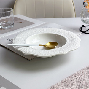 Vintage Pattern Eco-Friendly Porcelain Plate and Ceramic <b>Dinnerware</b> for Wedding Hotel Restaurant Home Use - Product Image 4