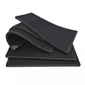 45*30*1cm noir tapis de barre anti-dérapant imperméable et tapis porte-gobelet tapis de bière Durable - Product Image 1