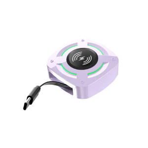 مجموعة شاحن شاحن لاسلكي قابل للسحب <span class=keywords><strong>2</strong></span> في 1 مع كابل قابل للسحب من النوع C بمنفذ مزدوج شاحن غان للسفر - Product Image 6