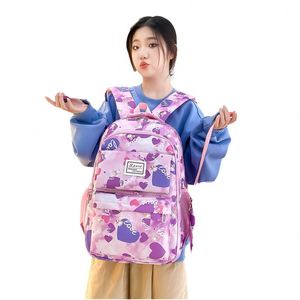 Sac à dos décontracté pour collégiens, imperméable, en feutre non tissé, avec fermeture éclair, trois pièces, imprimé en typographie, grande capacité, style coréen - Product Image 2