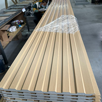 Panel Sándwich de PU de 16 mm/20 mm, Panel Aislado para Techo y Pared de Metal, Techo Térmico Ignífugo para Almacenes Industriales y Casas Prefabricadas