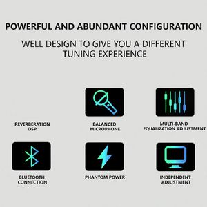 GAX-TDS6 profesional DJ 6 Channel Audio <span class=keywords><strong>Mixer</strong></span> MP3 Player, pemutar MP3 dengan rekaman dan fungsi BT 48V Phantom Power Audio portabel - Product Image 4