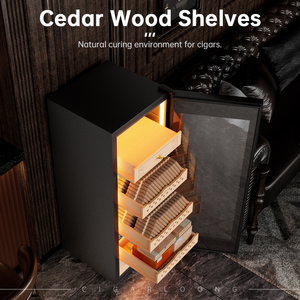 110c Cigarloong Constant Temperature and Humidity Compressor Spanish Cedar Wood Cigar Humidor <b>Cabinet</b> 110c 110c Cigarloong - Product Image 2