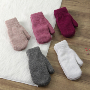 Fff3166 Tùy Chỉnh Lông Thỏ Thời Tiết Lạnh Dệt Kim Găng Tay Găng Tay Găng Tay Lái Xe Đi Xe Đạp Lông Cừu Lót Ấm Mùa Đông Găng Tay Găng Tay Cho Phụ Nữ - Product Image 2