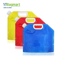 Pochette blanche pour boisson Un gallon en plastique sans BPA Stand Up Water Bag Container