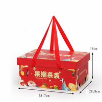 Boîte-cadeau ondulée transparente en PVC pour fruits, raisins et pommes, boîte d'emballage portable et épaissie avec couverture ciel et terre