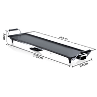 Barbecue électrique AKANE 1800W, plaque de cuisson antiadhésive de 900 mm, pour la cuisine familiale et les fêtes