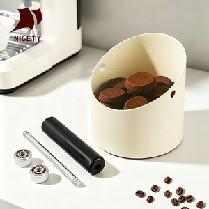 Attrezzi Professionali per Baristi, Accessori per Espresso, Contenitore per Fondi di Caffè in Acciaio Inox con Base Antiscivolo - Product Image 4