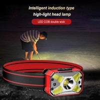 Lampe frontale à lumière rouge Brightenlux pour la chasse et la pêche, 180 lumens, rechargeable, légère, pour la randonnée nocturne et le camping
