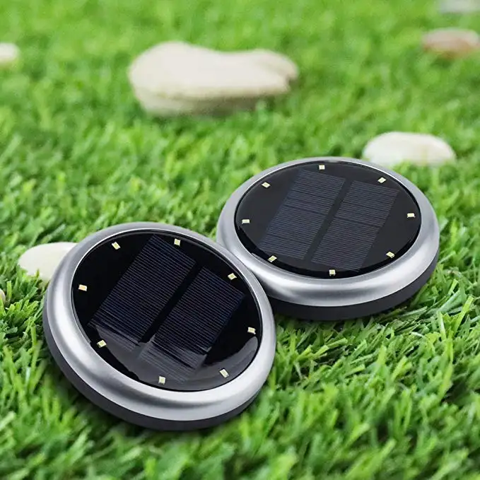 8 Led RGB 태양 지하 포장 빛 매장 램프 LED 정원 잔디 빛 모션 센서 야외 태양 정원 빛