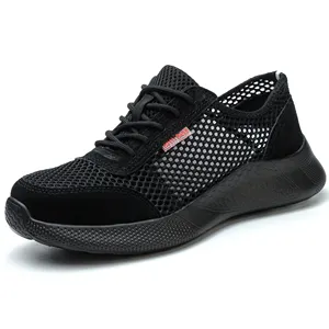 High Quality Breathable Sneakers Protective Sport Work Lightweight Fashion Summer Safety Shoes With Rubber Outsole
