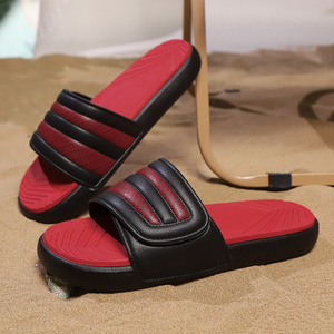 Nouvelles pantoufles d'extérieur antidérapantes haut de gamme pour hommes, sandales et pantoufles confortables à bout ouvert et semelle épaisse, respirantes pour hommes - Product Image 1