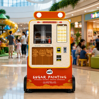 High Efficiency Automatic Sugar Painting Machine | AI Candy Art Vending Machine for Street Food Business