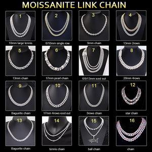 Kalung Rantai Tali Hip Hop Harga Pabrik XG, Perak Solid 925 Lapis Emas untuk Pria Wanita, Perhiasan Berkualitas Tinggi, Kalung Moissanite - Product Image 5