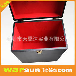 Boîte de rangement pour disques vinyles rétro, noire, anti-poussière, anti-humidité, étui pour CD - Product Image 5