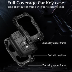 เคสกุญแจรถยนต์โลหะสำหรับรถยนต์อินเดีย ใช้ได้กับ Suzuki Swift Dzire Ertiga Baleno <span class=keywords><strong>Celerio</strong></span> แบบ 2 ปุ่ม 3 ปุ่ม <span class=keywords><strong>สี</strong></span>ดำด้าน - Product Image 5