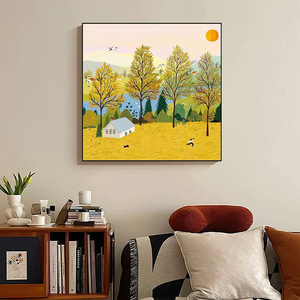 Pinturas de Paisajes Rurales al por Mayor, Cuadros Decorativos de las Cuatro Estaciones para Habitación Infantil - Product Image 4