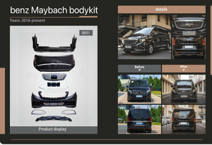 Kit de carrocería de parrilla más caliente para BENZ, actualización de VITO a estilo <span class=keywords><strong>MAYBACH</strong></span>, kit de carrocería para furgoneta MPV para MercedesBenzVCLASS/V250/VITO - Product Image 5