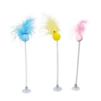Jouets pour chat U-PETS, baguette rétractable pour chat avec ventouse, boules en peluche