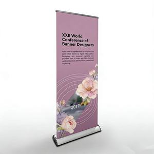 Support publicitaire enroulable ZJ ZJ-r A4 personnalisé à base large réglable, mini <span class=keywords><strong>kakemono</strong></span> pour événements - Vente en gros à chaud - Product Image 1