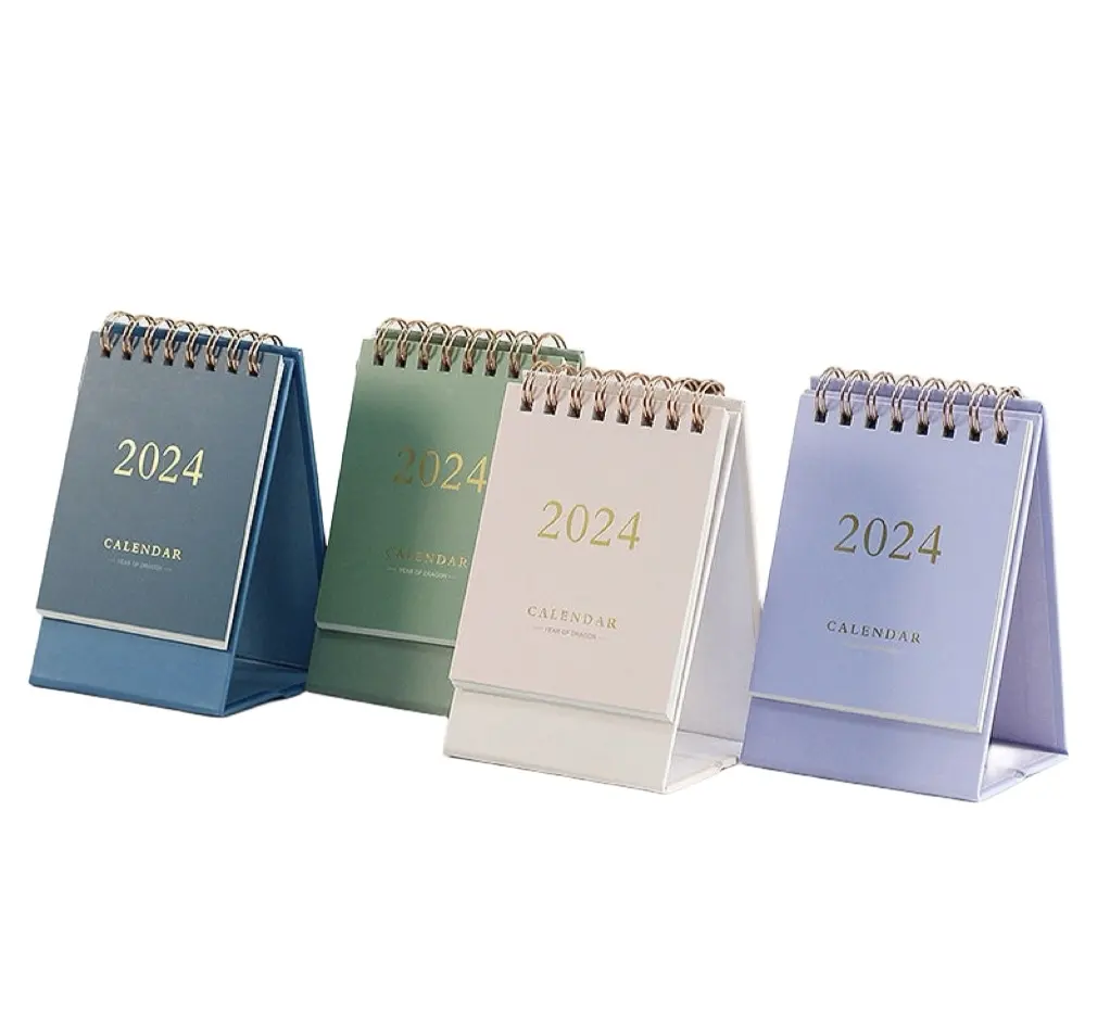 Kalender meja Mini ringkas tampilan bulanan kalender 15 bulan berdiri untuk hadiah meja kantor