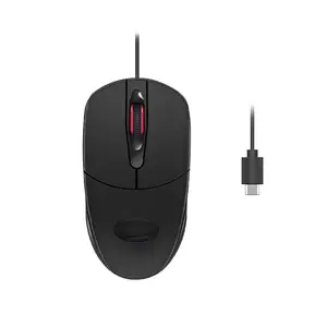 New Hot Selling Customized 3D Button Type-c Interface Wired Mouse PC Computer Mice Wired Office Optical Mouse M-886AC