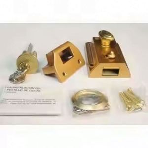 WEKIS Zinc Alloy Night Latch Deadbolt Rim <b>Lock</b> Anti-Theft Door Security Keyless Heavy Guard 60mm Backset 3 <b>Keys</b> - Product Image 5