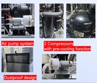 Touchscreen bediening commerciële soft serve ijsmachine dubbele compressor 3 smaken voorverkoelende vershoudende ijsmachine