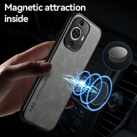 Pour Huawei Nova 11i 11 Pro support de voiture étui magnétique en cuir Texture coque de téléphone pour Huawei Nova 11 Fundas Para Nova 10 10 SE