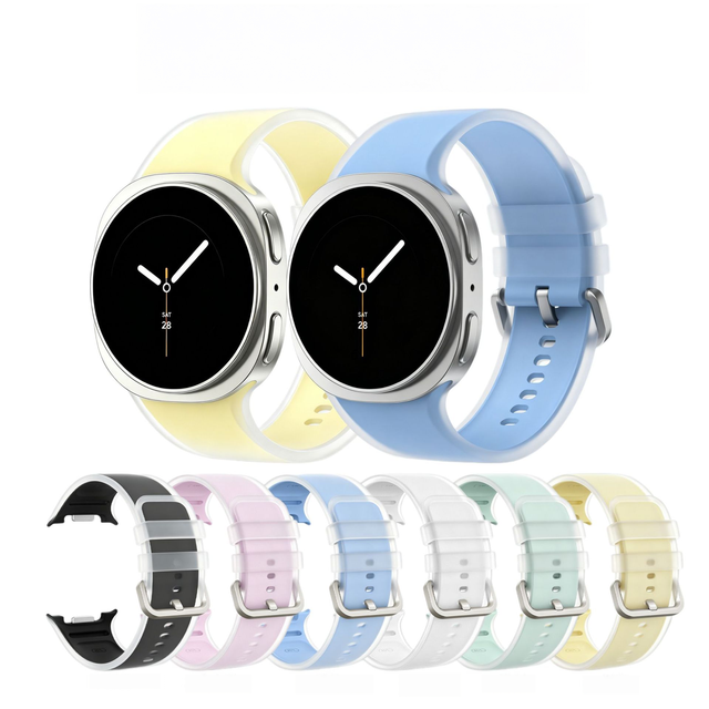 Official Style Jelly Silicone Watch Strap Compatible for Samsung Galaxy Watch9 Smart Watch Wristband Accessories
