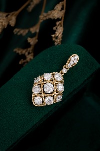 จี้เพชรทรงกลมเจียระไนแบบบริลเลียนท์ 1.29 กะรัต ทำจากทองคำขาวแท้ 14K แบบสั่งทำพิเศษ |   เพชรทรงกลมเจียระไนแบบบริลเลียนท์ที่สร้างขึ้นในห้องปฏิบัติการ - Product Image 5