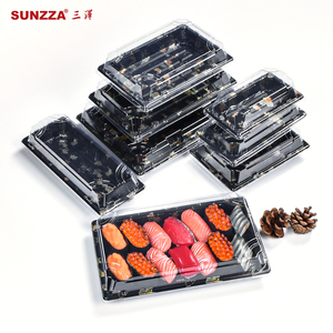 Sunzza-contenedor desechable de plástico antiniebla para <span class=keywords><strong>sushi</strong></span>, contenedor de <span class=keywords><strong>sushi</strong></span> de estilo japonés a la moda, de lujo, muestra gratis - Product Image 1
