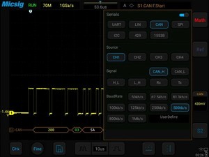 Oscilloscope tablette Micsig GEN 4 série STO, 100 MHz-200 MHz, 2/4 canaux, fréquence d'échantillonnage 1 GSa/s, 70 Mpts - Product Image 4