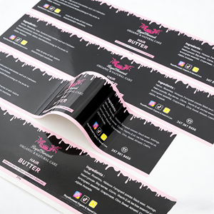 Etiquetas Adhesivas de Vinilo Impermeables Impresas Personalizadas al <span class=keywords><strong>por</strong></span> Mayor para Frascos de Mantequilla Capilar, Cuidado de la Piel y Cosméticos - Product Image 3