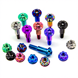 Vis de frein à disque en alliage de titane TC4 M6x30 pour moto avec écrou assorti - Product Image 1